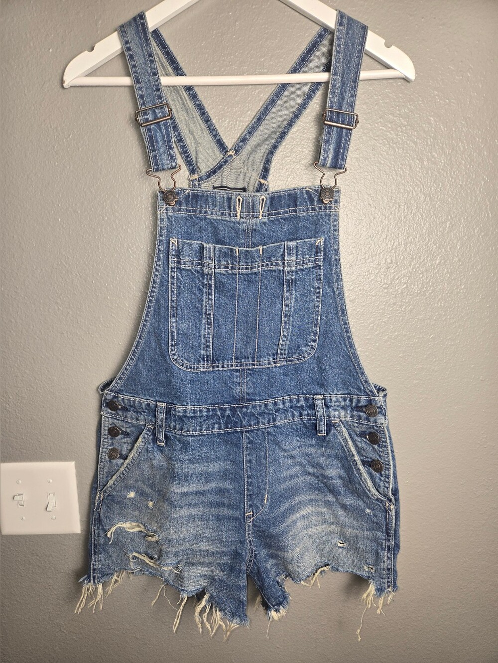 Abercrombie & Fitch Denim Overalls 100% Cotton Size Small